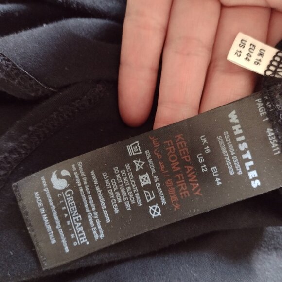 Whistles Black Jersey Wrap Dress - Picture 10 of 11